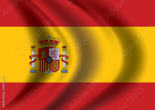 Wallpaper Mural Vector of  Spain flag blowing in the wind. Torontodigital.ca