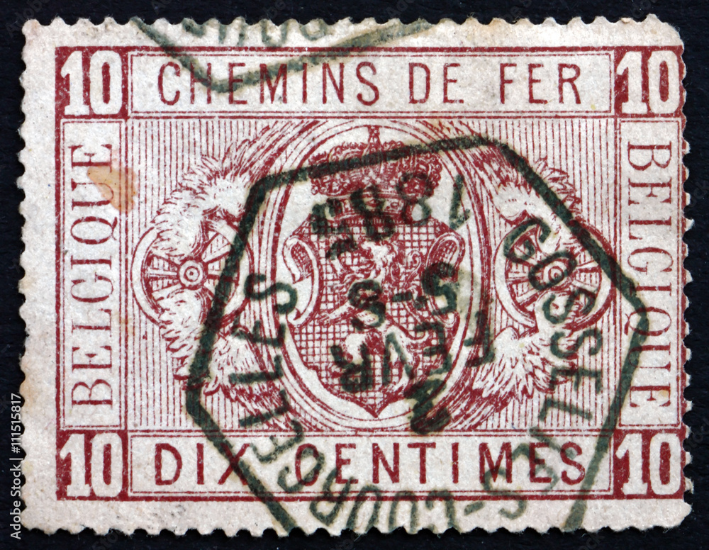 Postage stamp Belgium 1879 Coat of Arms