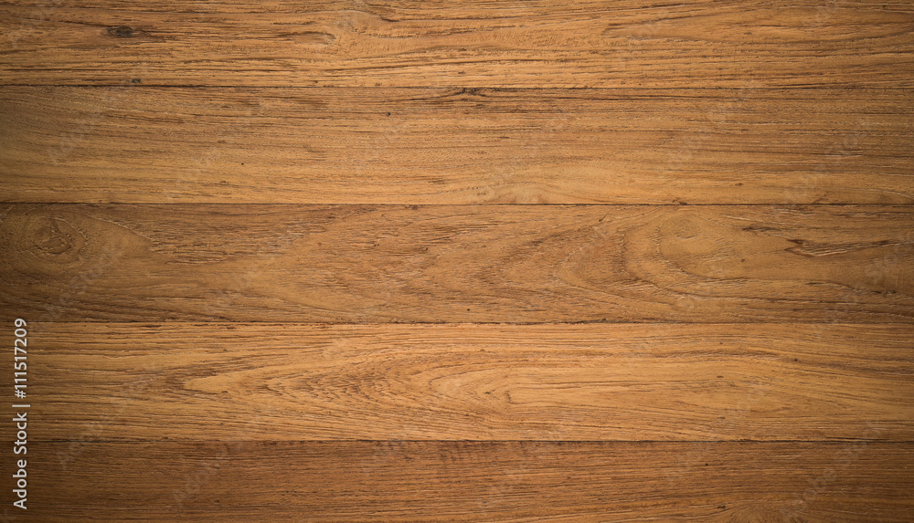 Fototapeta premium Brown wood plank wall texture background