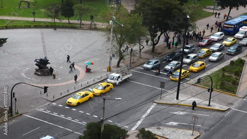 4K UltraHD Busy city traffic in Quito, Ecuador