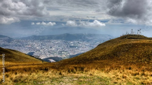 4K UltraHD A view above the City of Quito, Ecuador