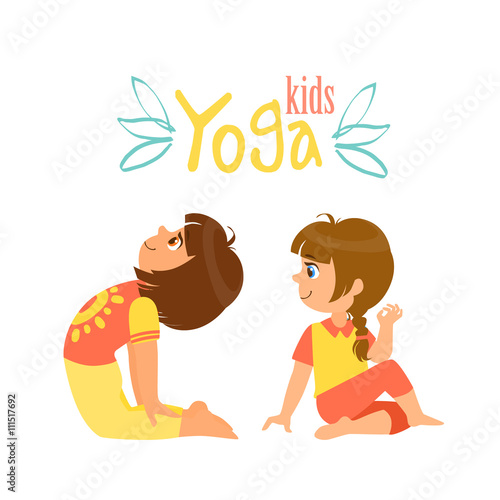 Two Girls Doing Yoga Asana