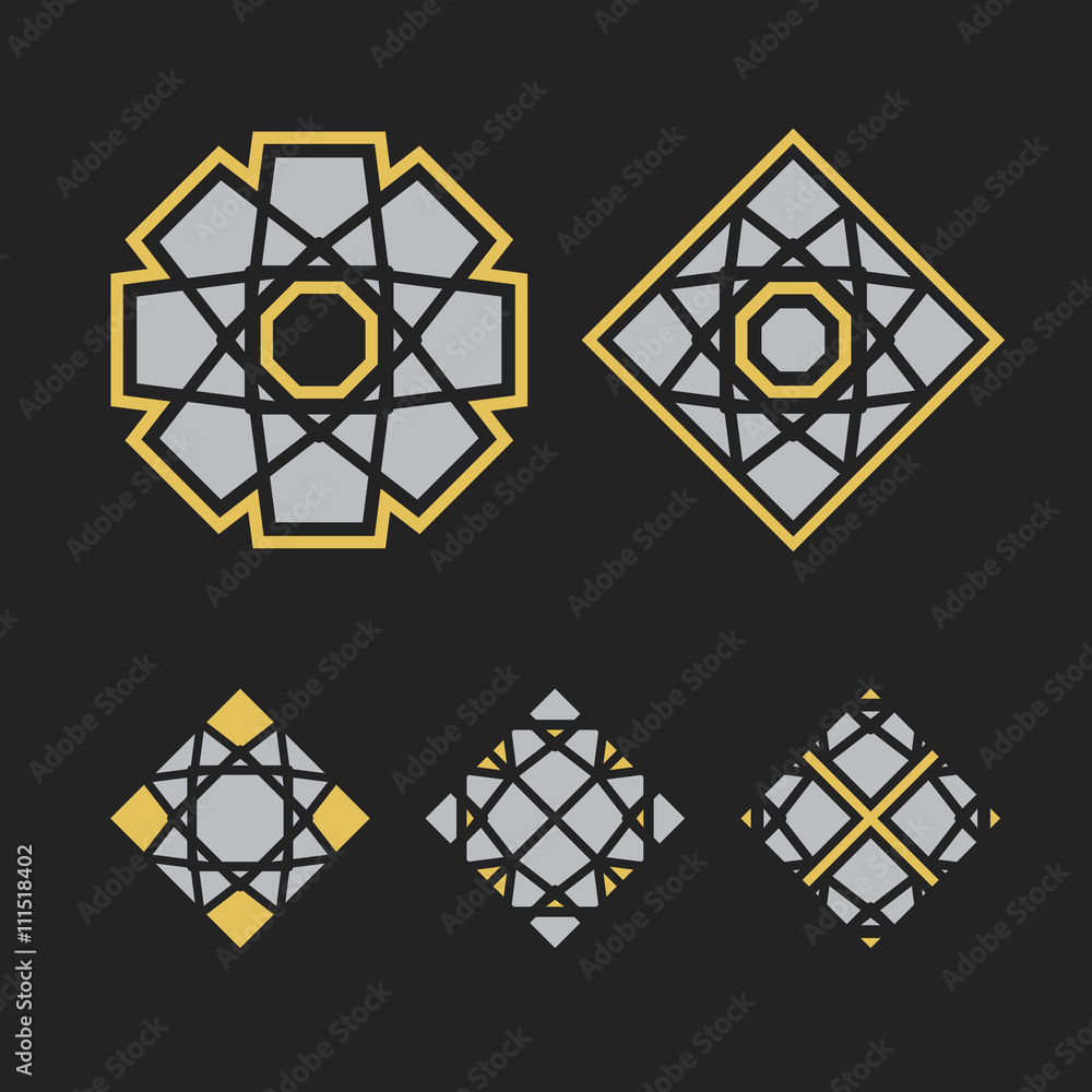 Vector geometric symbols Vector geometric symbols