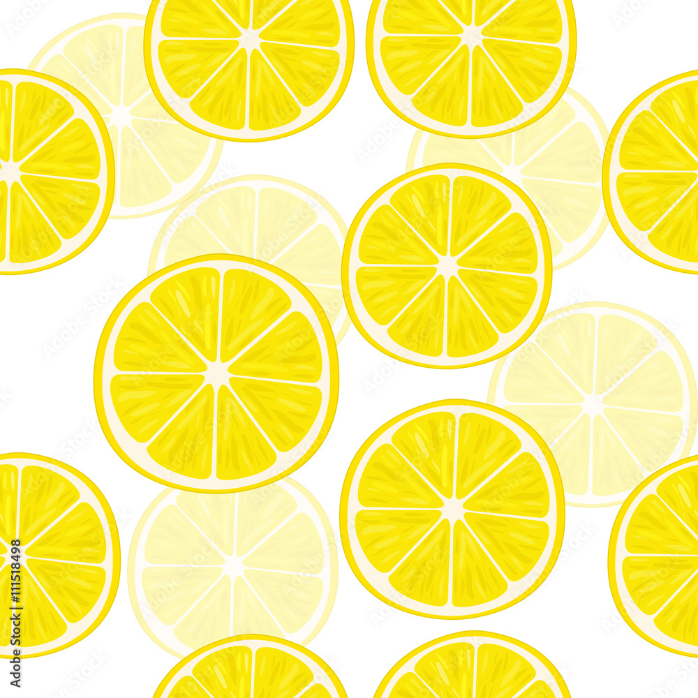Lemon slices. Pattern.