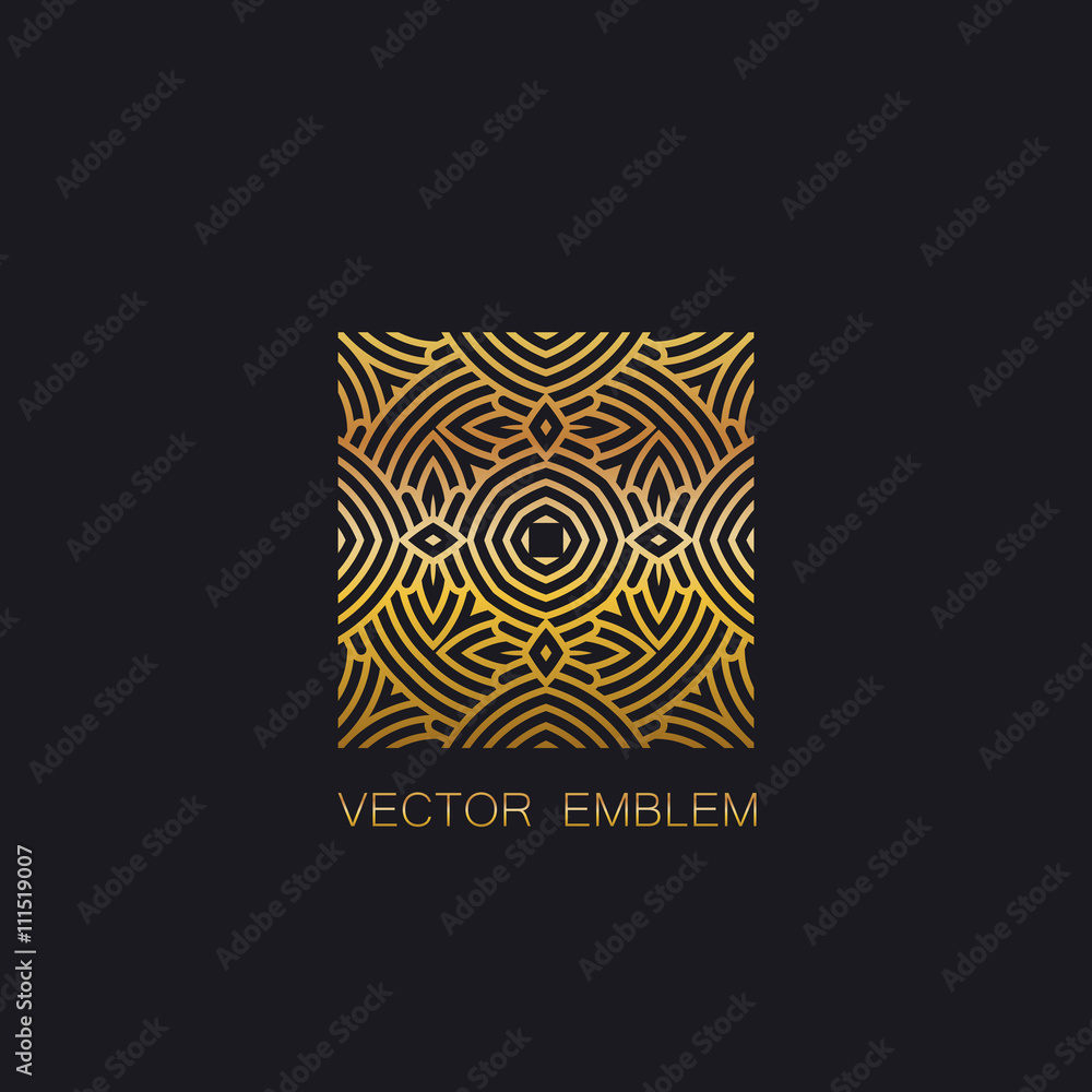 art-deco golden emblem art-deco golden emblem