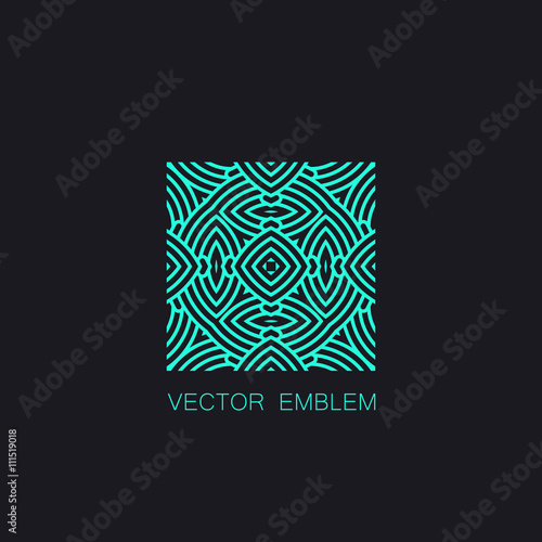 art-deco turquoise emblem