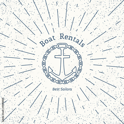 Vector retro nautical logo template