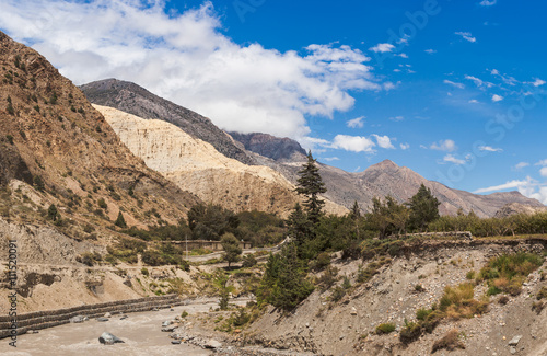 Landscape in Himalayas mountains, Annapurna range, Nepal.