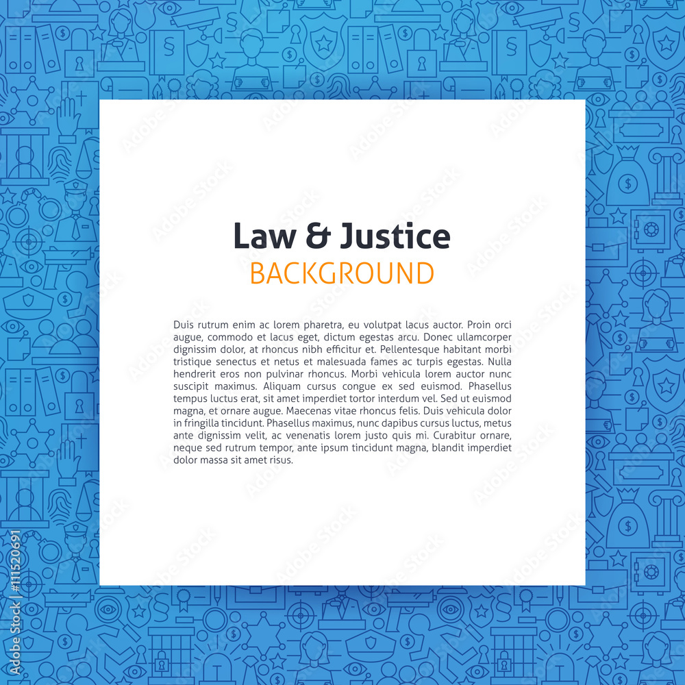 Paper Template over Law and Justice Line Art Background Paper Template over Law and Justice Line Art Background