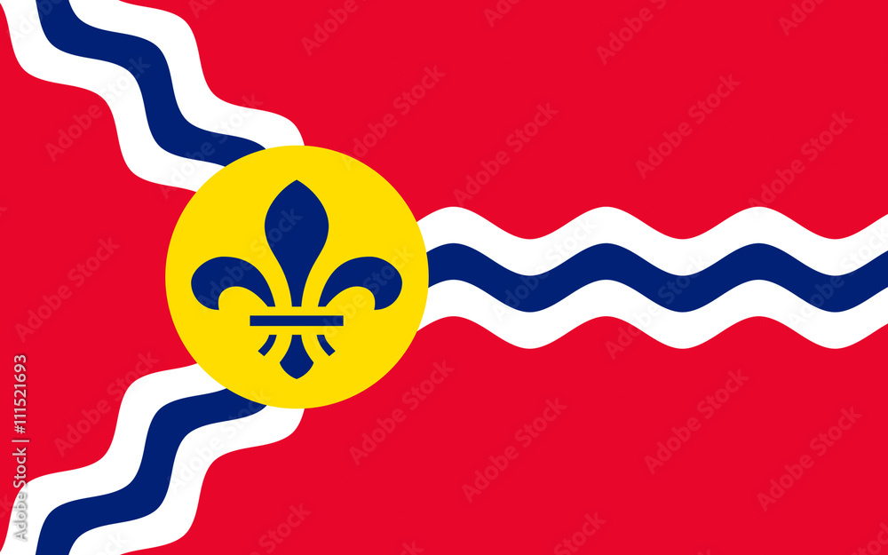 Naklejka premium Flag of St. Louis in Missouri, USA