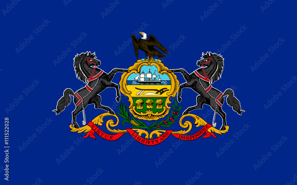 Fototapeta premium Flag of Pennsylvania, USA