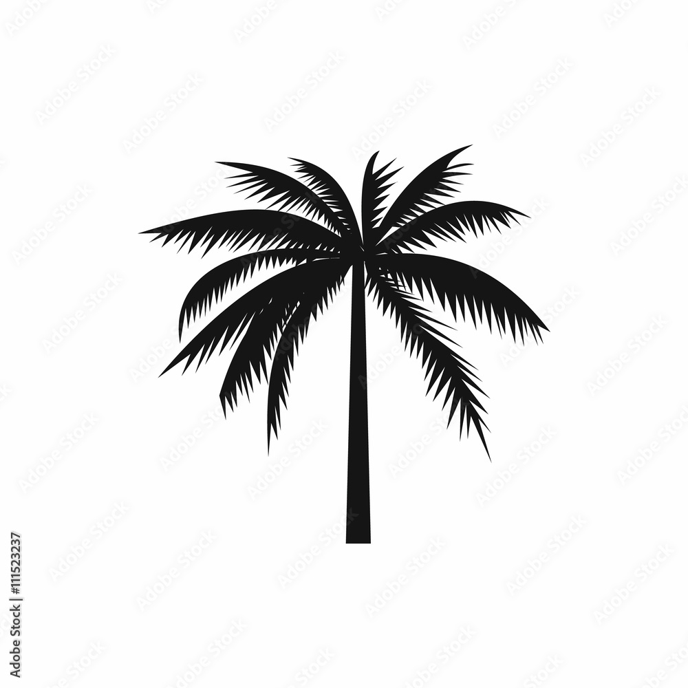 One palm tree icon, simple style One palm tree icon, simple style