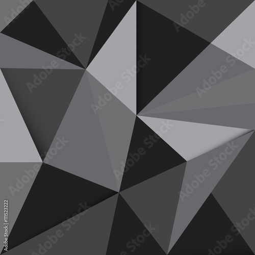 abstract dark gray polygonal illustration background vector © bestforlater91