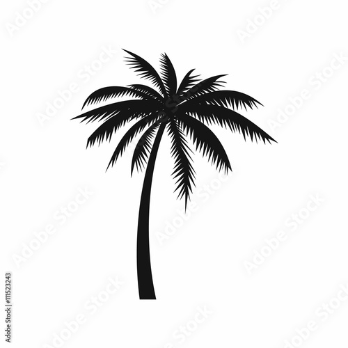 Tela Coconut palm tree icon, simple style