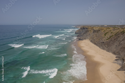 Praia da Fateixa. Arrifana Atlantic sea coast in Algarve, the south of Portugal.