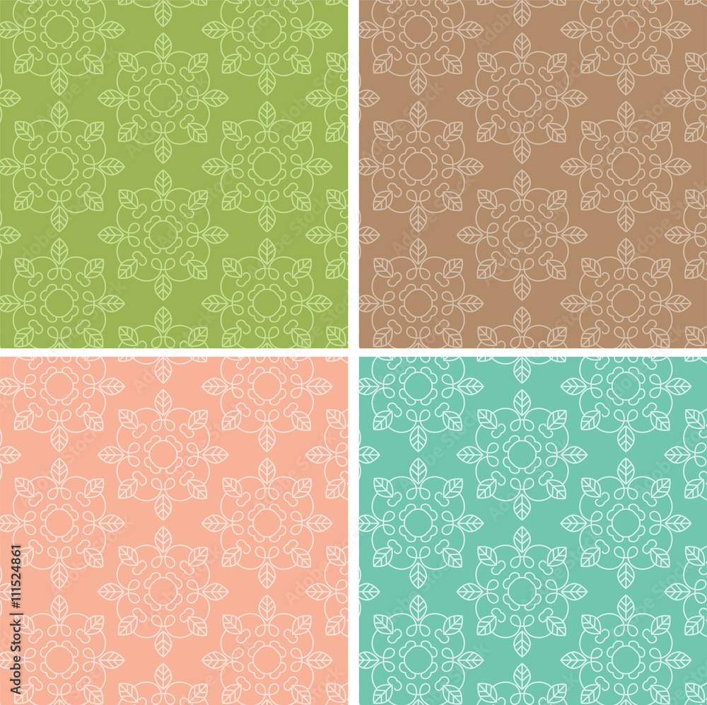 set of clean, simple and modern pattern set