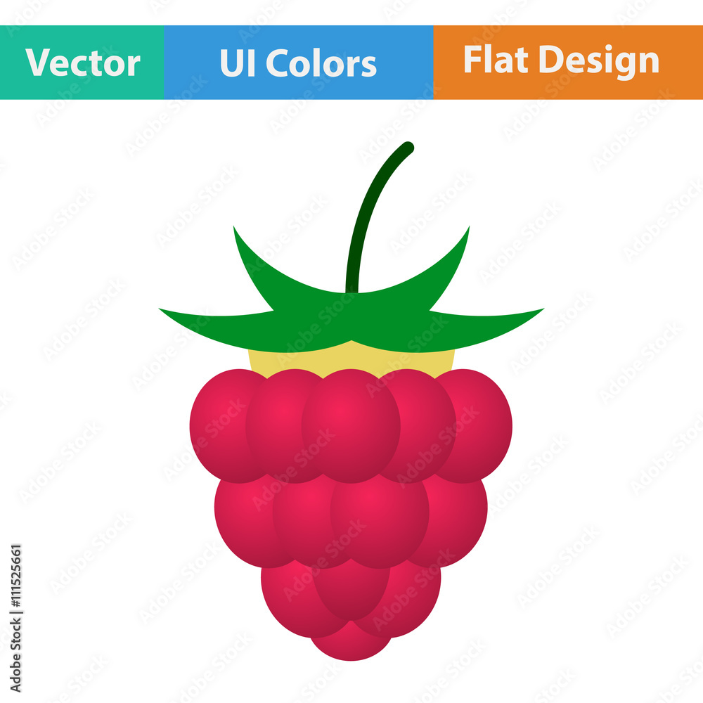 Flat design icon of Raspberry Flat design icon of Raspberry