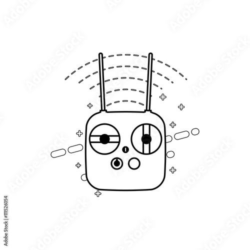 Remote control simple icon on white background. Vector illustration.