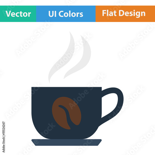 Flat design icon of Coffee cup