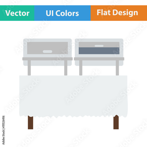 Flat design icon of Chafing dish