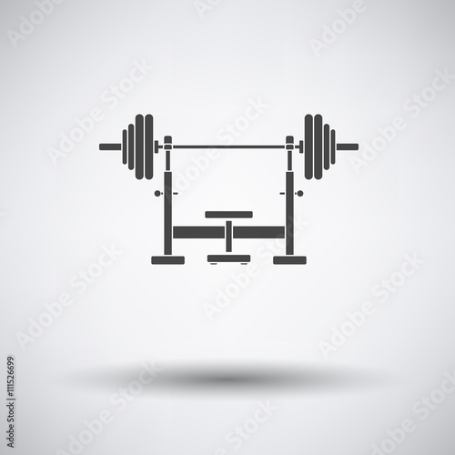 Bench with barbel icon