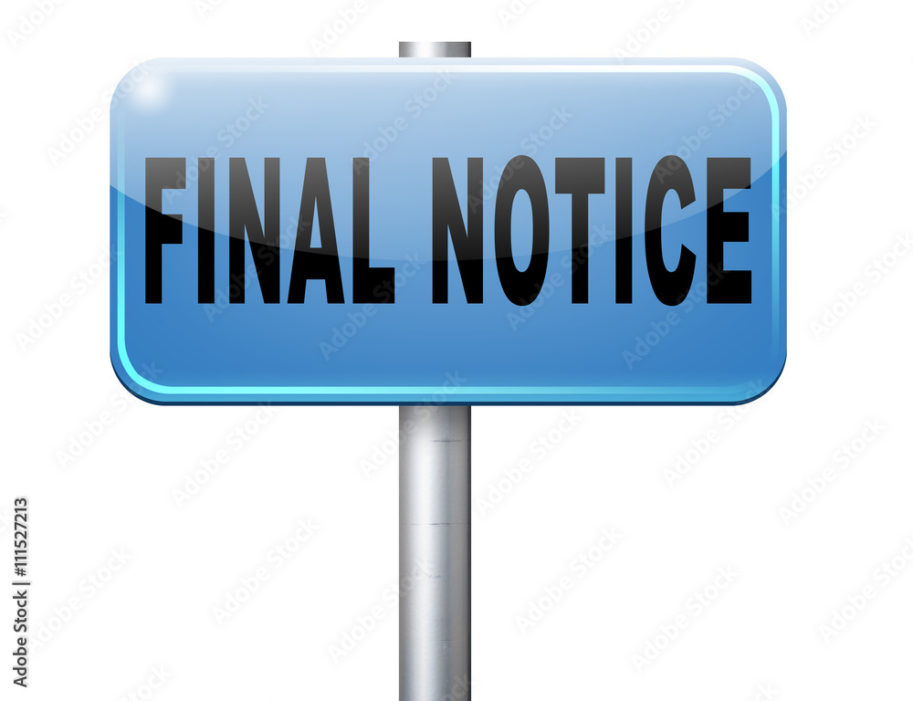 final notice
