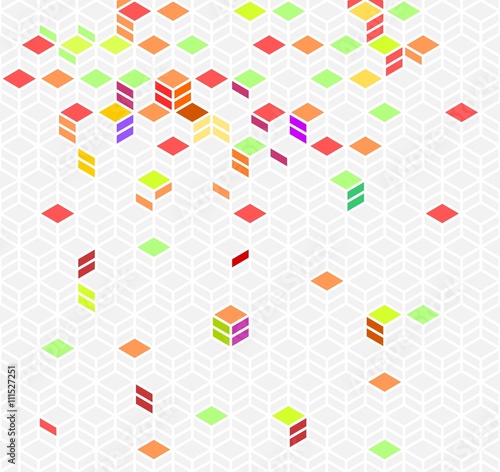 hexagone-cube géométrique