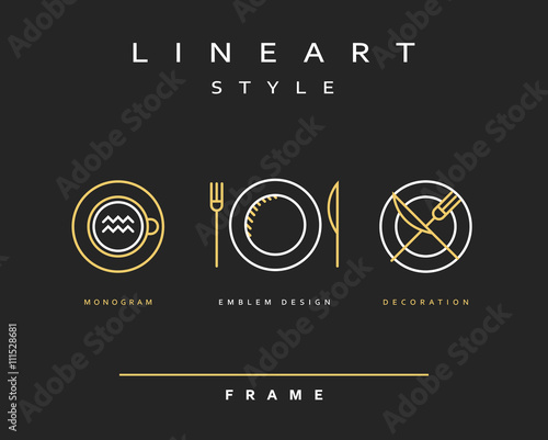 Set cutlery icons. Plate fork and knife . Template for food presentation , advertising text . Template for cafes, restaurants, bars, hotels. Beautiful , stylish sketch background - the template .