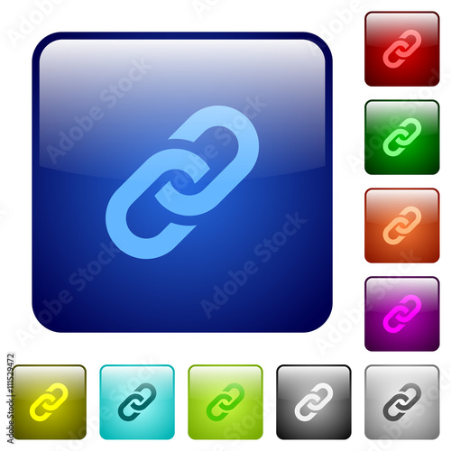 Color link glass buttons