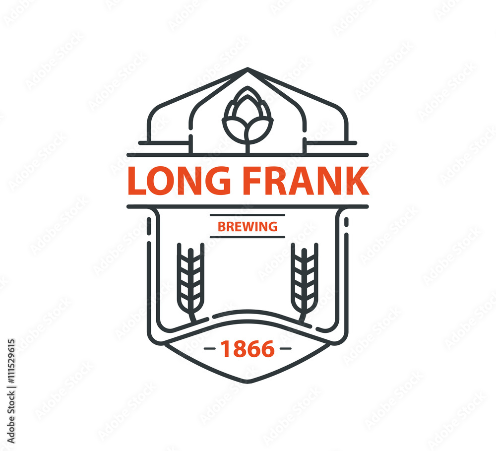 Naklejka premium Beer logo template. Vector design element.