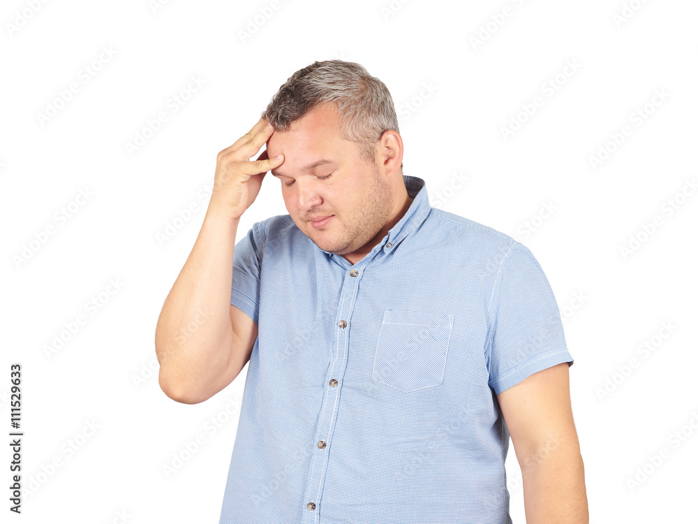 Businessman desperate, depressed, headache. Businessman desperate, depressed, headache.