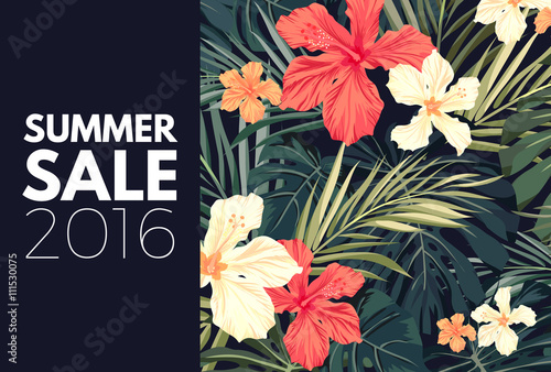 Summer tropical hawaiian ba...