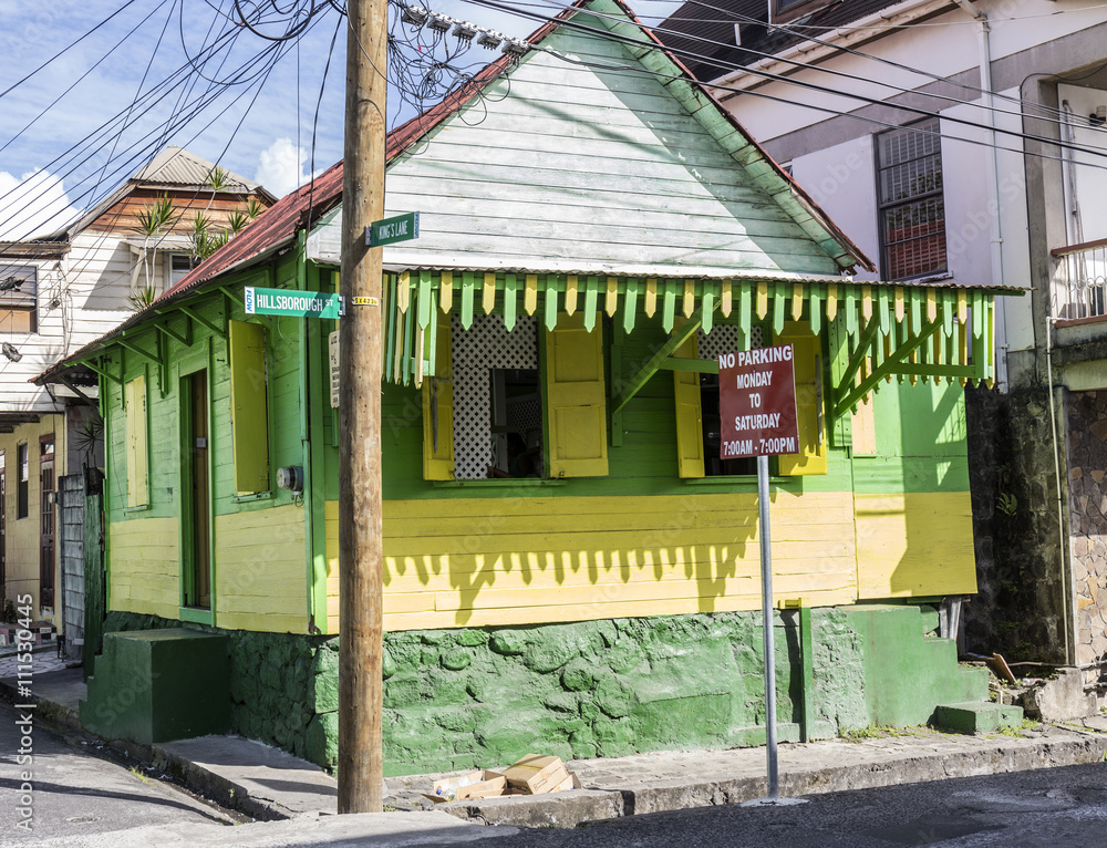 scenic wooden hut in the quarter Carib Territory in Roseau scenic wooden hut in the quarter Carib Territory in Roseau