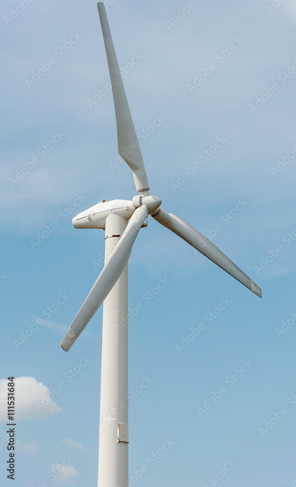 Turbine on blue sky Turbine on blue sky