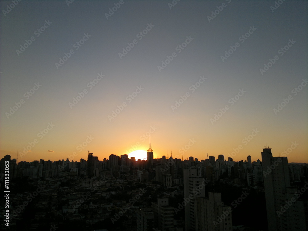 Sky over the city at sunset Sky over the city at sunset
