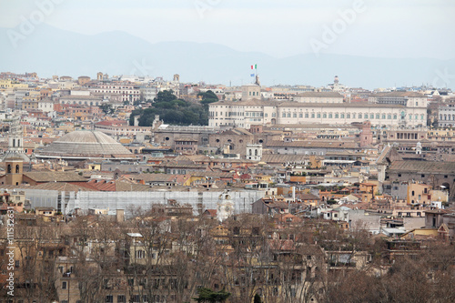 View from Gianokolo hill, Rome, Italy