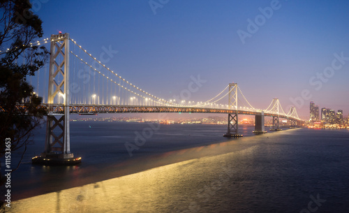 Bay Bridge Crossing San Francisco Skyline Pacific West Coast
