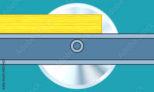 Circular sawing illustration