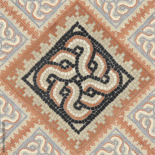 Brown marble-stone mosaic texture. (High.res.)