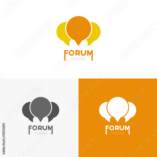 Graphic elements editable for design with speech bubble.