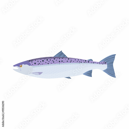 Wallpaper Mural Fish trout icon, cartoon style Torontodigital.ca