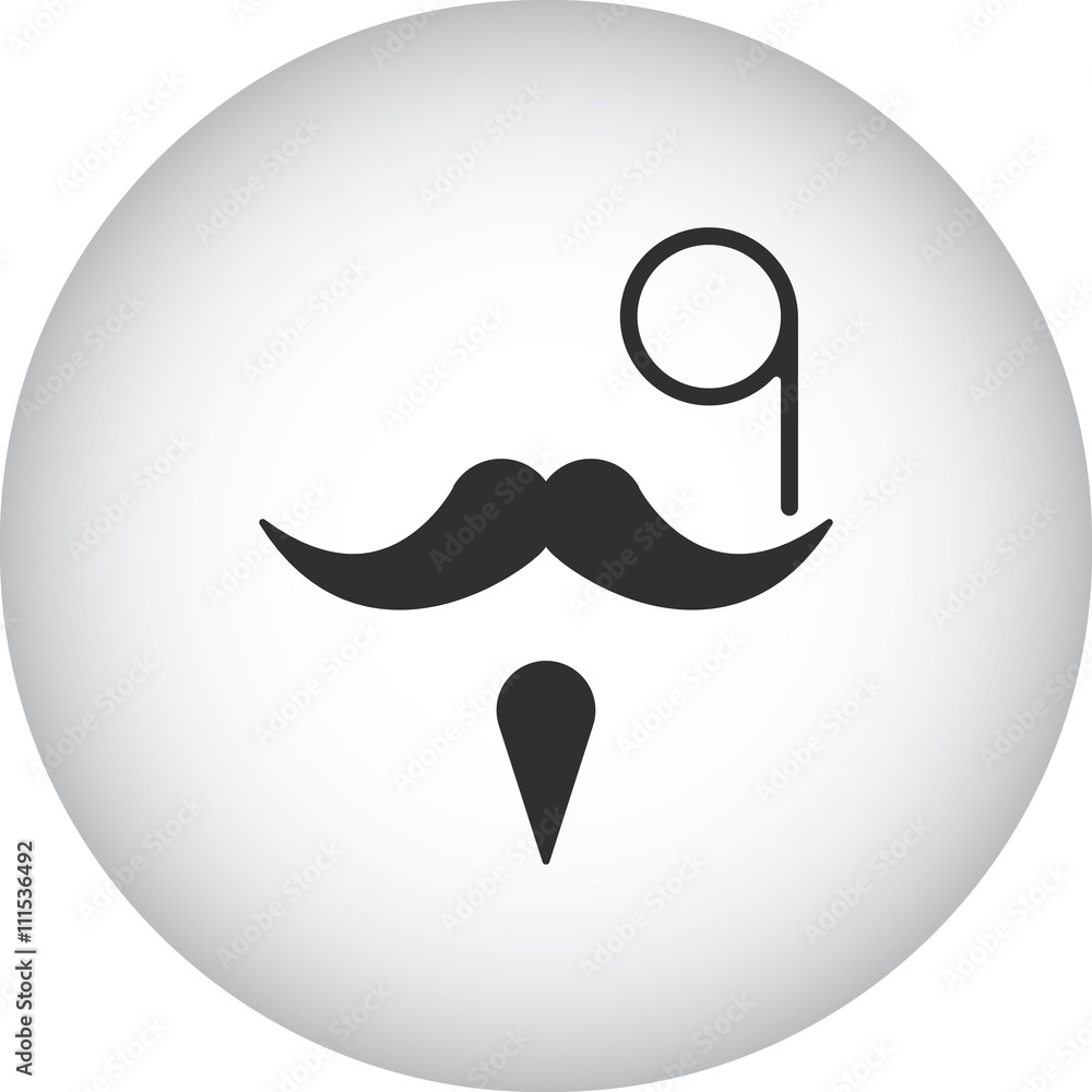 Gentleman Party Mask sign simple icon on background Gentleman Party Mask sign simple icon on background