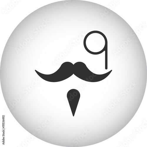 Gentleman Party Mask  sign simple icon on background