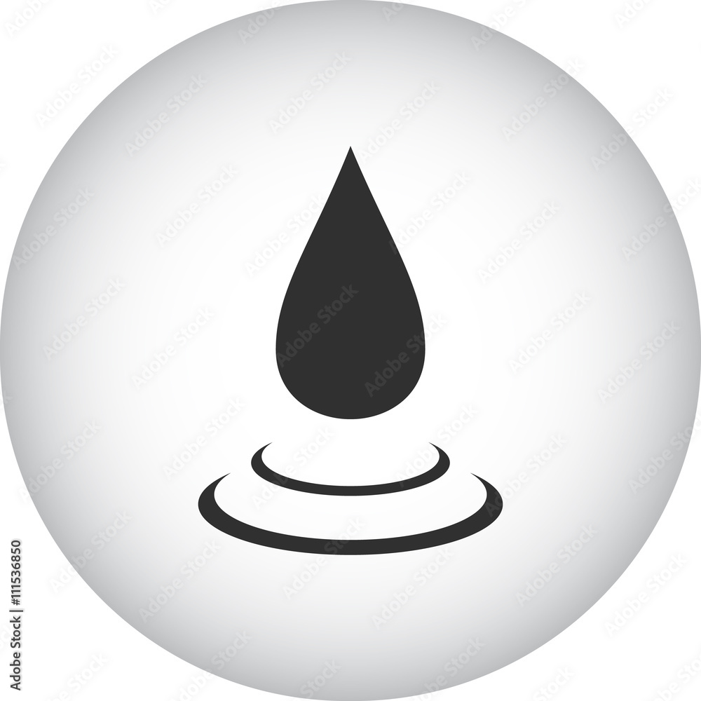 Water drop with rounds sign simple icon on background Water drop with rounds sign simple icon on background