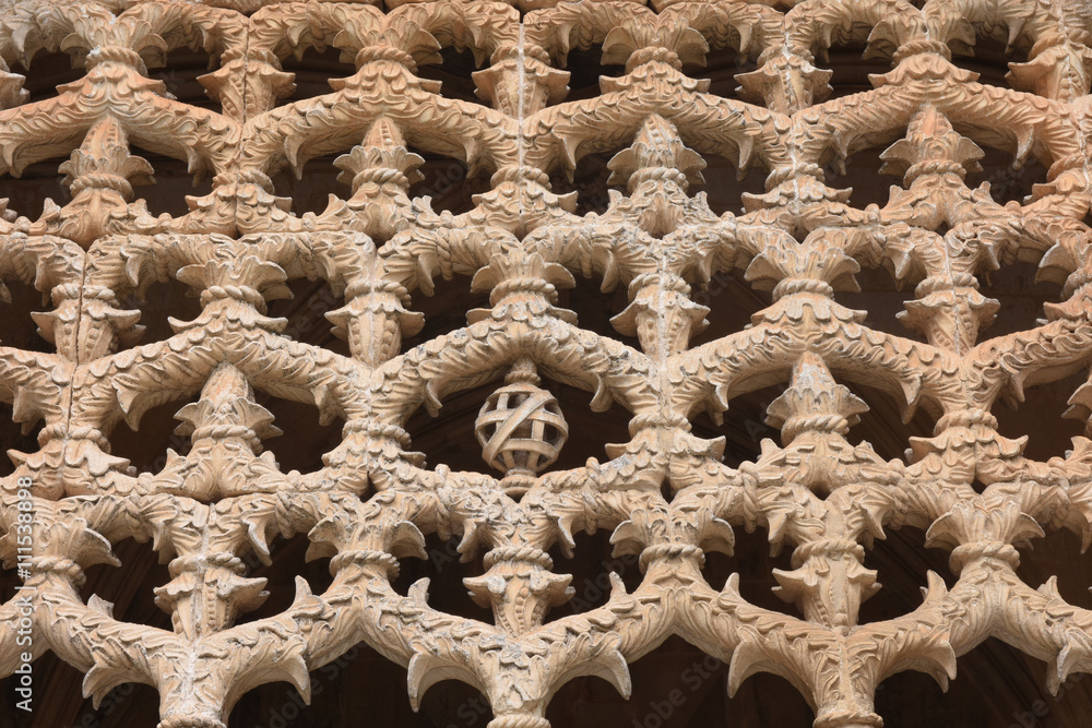 Detail of cloister of the Monastery of  Santa Maria Victoria in Batalha, Centro region, Portugal