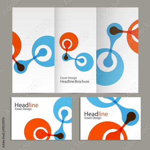 Molecule atom design template. Vector background
