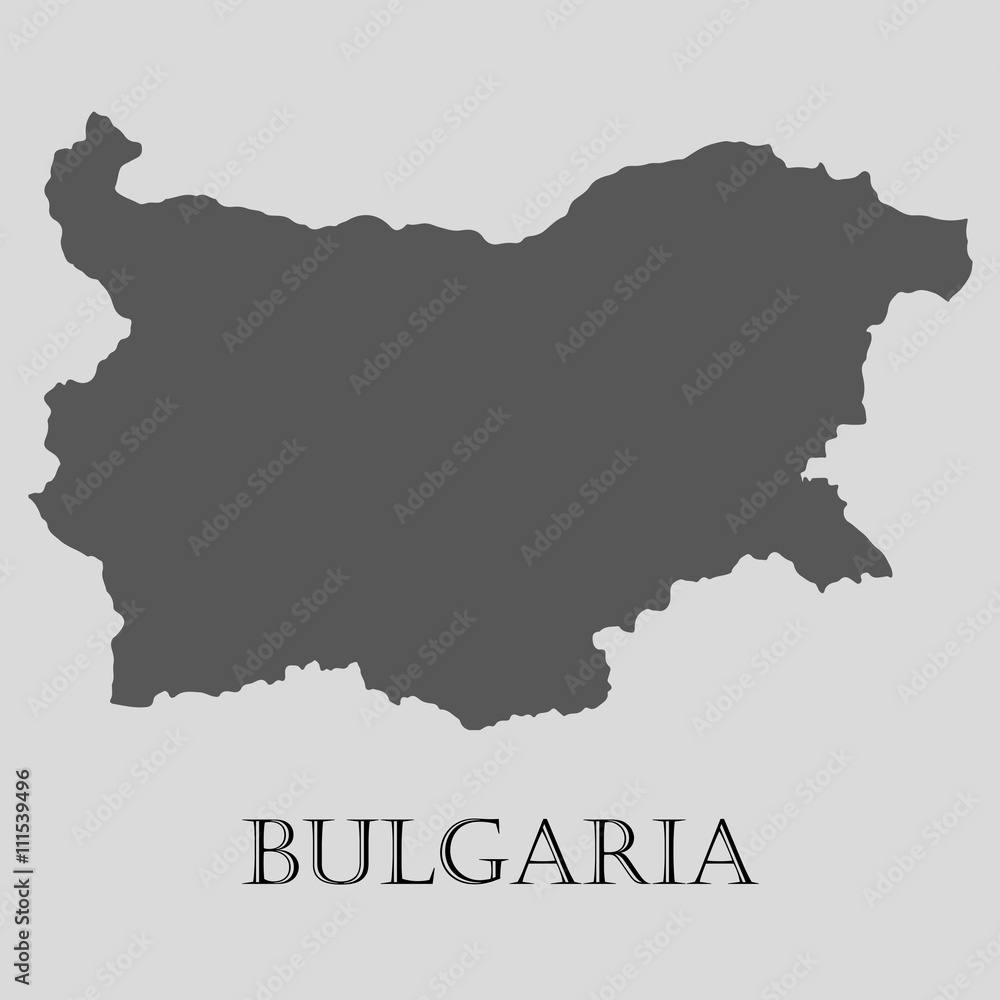 Obraz premium Black Bulgaria map - vector illustration