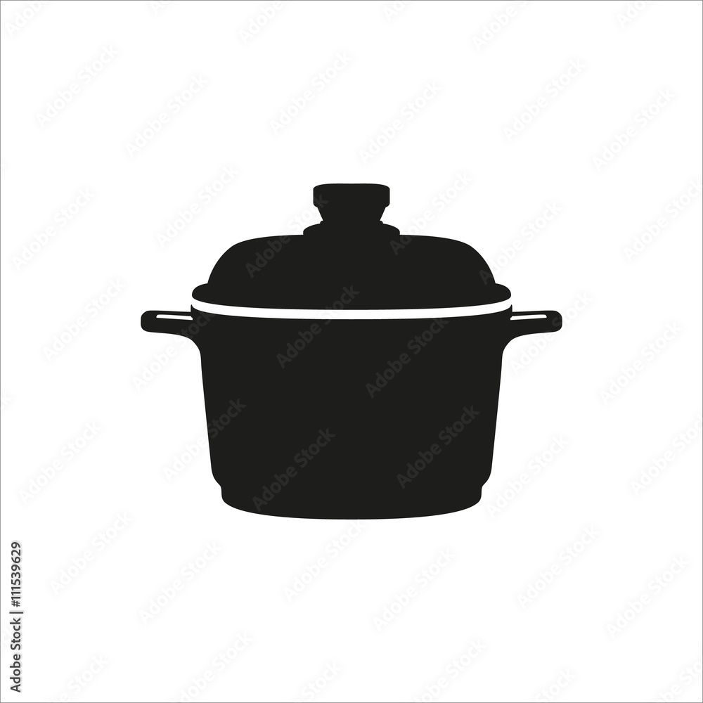 Simple vector icons - kitchen equipment in simple monochrome style icon on white background Simple vector icons - kitchen equipment in simple monochrome style icon on white background