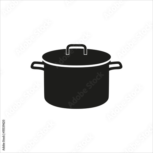 pot icon in simple monochrome style icon on white background
