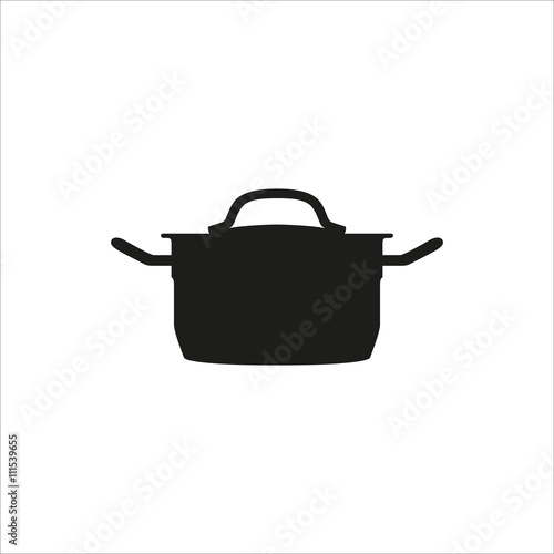 pot icon in simple monochrome style icon on white background